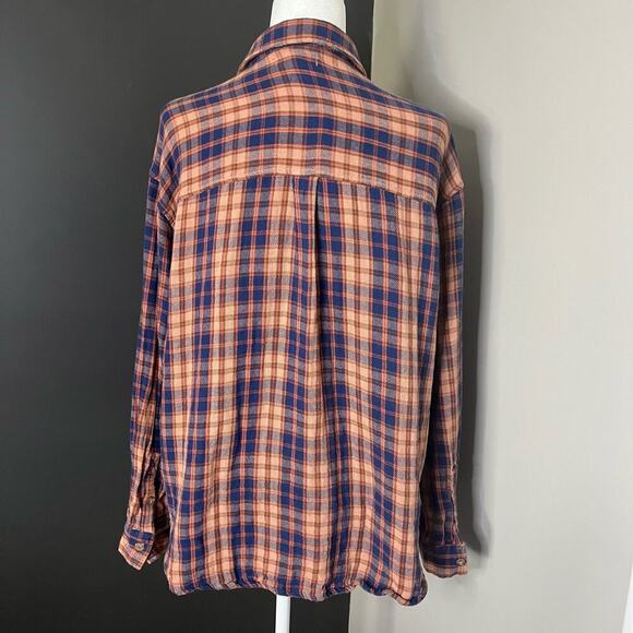 Cleo + Wolf Woman's Breezy Springs Plaid Print Flannel Shirt- Size M - Picture 2 of 13